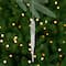 Sequined and Beaded Icicle Glass Christmas Ornament - 9" - Clear